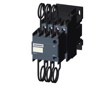 SIEMENS SINOVA, 3MT7, 12.5 KVAR CAPACITOR DUTY CONTACTOR 2NC AUX CONTACT 415 V AC, 50/60 HZ COIL