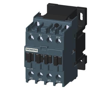 SIEMENS POWER CONTACTOR, SINOVA, 3MT7, 9…25A, 4kW, 1NC, 230V, SIZE S0