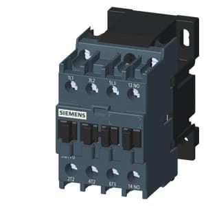 SIEMENS POWER CONTACTOR, SINOPLUS, 3MT7, 3P, 12…25A, 5.5kW, 1NO, 230VAC, SIZE S0