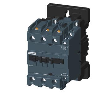 SIEMENS POWER CONTACTOR, SINOVA, 3MT7, 65…80A, 30kW, 1NO+1NC, 220VAC, SIZE S3