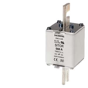 SIEMENS FUSE, SITOR FUSE LINK, WITH SLOTTED BLADE CONTACTS, NH2, IN: 400 A, aR, Un AC: 1000 V, FRONT INDICATOR