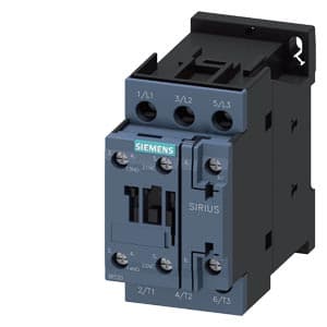 SIEMENS MOTOR STARTER CONTACTOR, 3RT2, 3P, 17A, 7,5kW, 1NO+1NC, 230 VAC, SIZE S0