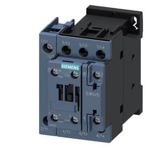 SIEMENS MOTOR STARTER CONTACTOR, 3RT2, 3P, 35A, 18,5kW, 1NO+1NC, 42VAC, SIZE S2