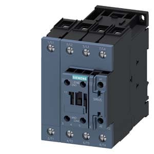 SIEMENS POWER CONTACTOR, 3RT2, 4P, 51A, 22kW, 1NO+1NC, SIZE S2