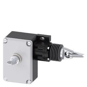 SIEMENS SIRIUS, 3SE71, CABLE-OPERATED SWITCH METAL ENCLOSURE, 1X M20X1.5; 1 NO+1 NC, LATCHING EN ISO 13850 AND KEY-OPERATED RELEASE, FOR WIRE LENGTHS UP TO 50 M
