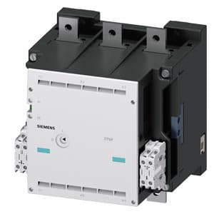 SIEMENS MOTOR STARTER CONTACTOR, 3TF6, 3P, 630...700A, 335kW, 4NO+4NC, 200...240VAC COIL, SIZE S14