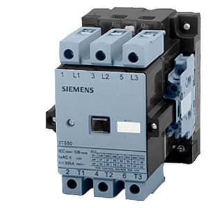 SIEMENS MOTOR STARTER CONTACTOR, 3TS, 3P, 85...105A, 45kW, 1NO+1NC, 220VAC COIL, SIZE S4