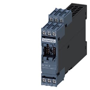 SIEMENS SIMOCODE, 3UF, DIGITAL MODULE, 4 INPUTS AND 2 RELAY OUTPUTS, INPUT VOLTAGE 24 V DC, RELAY OUTPUTS BISTABLE, MAX. 2 DIGITAL MODULES, FOR SIMOCODE PRO V BASIC UNIT