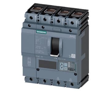 SIEMENS MCCB, 3VA2, 4P, 16...40A, 55kA, ADJUSTABLE TYPE, ETU 550