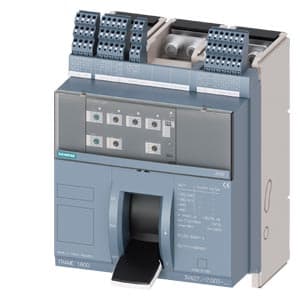 SIEMENS MCCB, 3VA2, 3P, 500...1250A, 85kA, WITH 4 AUX AND TRIP ALARM SWITCH, ADJUSTABLE TYPE, ETU360-LSIG