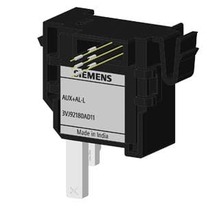 SIEMENS ACC MCCB, 3VJ, AUXILIARY SWITCH + ALARM SWITCH, LEFT CAVITY VARIANTS, FOR 3VJ12