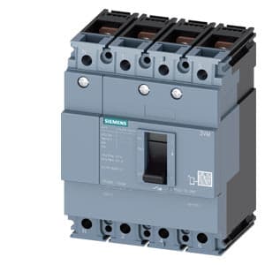 SIEMENS MCCB, 3VM1, 4P, 63A, 36kA, NON ADJUSTABLE TYPE, TM 210