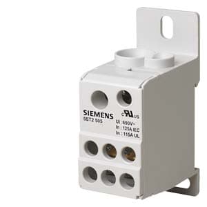 SIEMENS ACC MCB, DISTRIBUTION BLOCK 1P, 125A, 690V INPUT: 1x 10-35+1x 6-16 mm2 OUTPUT: 6x 2.5-16 mm2 FOR INSTALLATION ON STANDARD MOUNTING RAIL