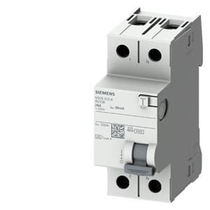 SIEMENS RCBO, RESIDUAL CURRENT PROTECTIVE DEVICES, 5SV5, N CONNECTION, RIGHT, 1P+N; 230 V AC ; 50 Hz 300mA, 40A