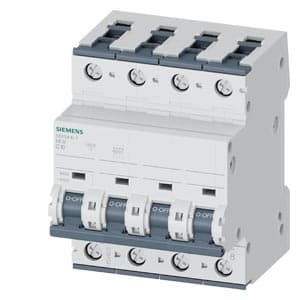 SIEMENS MCB, 5SY, 4P, 10A, 10kA, DC Aplication