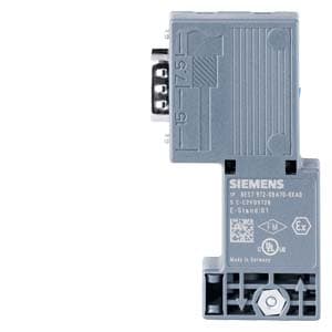 SIEMENS SIMATIC, CONNECTION PLUG FOR PROFIBUS UP TO 12 Mbit/s 90° CABLE OUTLET, 15.8x 72.2x 36.4 mm (WxHxD), INSULATION DISPLACEMENT METHOD FASTCONNECT WITHOUT PG SOCKET