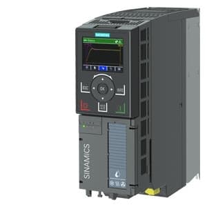 SIEMENS SINAMICS, G120X RATED POWER: 1.5 kW At 110% 60s, 100% 240 s UNFILTERED 380-480 V 3 AC +10/-20% 47-63 Hz AMBIENT TEMPERATURE -20 to +45 °C SIZE: FSA DEGREE OF PROTECTION IP20 / UL OPEN TYPE PAINTING 3C2 WITH BASIC OPERATOR PANEL
