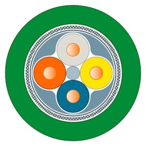 SIEMENS SIMATIC, INDUSTRIAL ETHERNET FC TP STANDARD CABLE, GP 2x2 (PROFINET TYPE A) TP INSTALLATION CABLE FOR CONNECTION TO IE FC RJ45 2x2, FOR UNIVERSAL USE, 4-CORE, SHIELDED CAT 5E SOLD BY THE METER DELIVERY UNIT MAX. 4000m MINIMUM ORDER