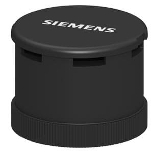 SIEMENS COMMANDING AND SIGNALING DEVICES, SIGNALING COLUMNS, 70 MM DIAMETER, ACOUSTIC ELEMENTS, SIREN ELEMENTS, 108 DB, IP40, 8WD44, 24 VDC BLACK