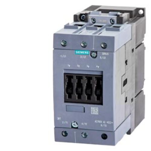 SIEMENS MOTOR STARTER CONTACTOR, 3RT5, 3P, 65…100A, 30kW, WITHOUT AUXILIARY CONTACTS, 24VDC COIL, SIZE S3