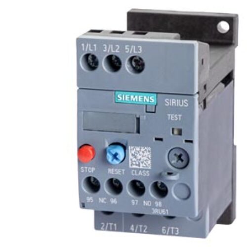 SIEMENS OVERLOAD, 3RU6, 4,5…6,3A, SIZE00, FOR STAND ALONE INSTALLATION