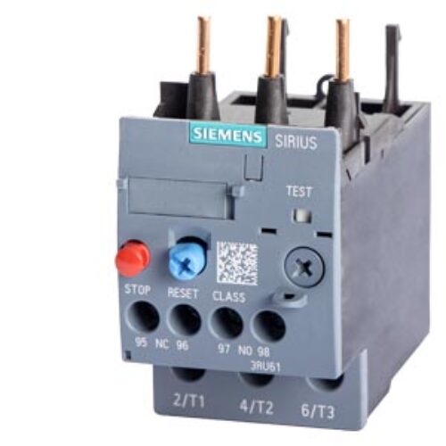 SIEMENS MOTOR STARTER OVERLOAD, 3RU6, 34…40A, SIZE S0, FOR MOUNTING ON CONTACTOR