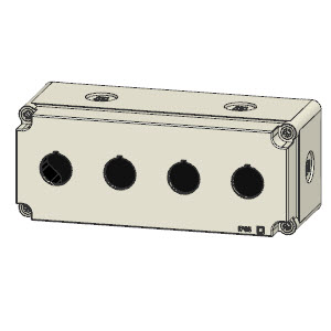 SIEMENS COMMANDING AND SIGNALING DEVICES, EMPTY ENCLOSURE FOR PUSHBUTTON 4 COMMAND POINT GREY - Gambar 3