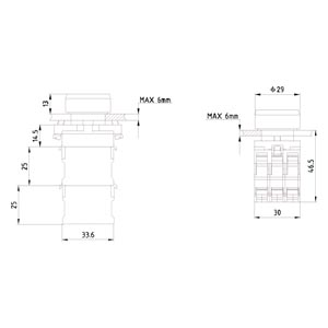 SIEMENS COMMANDING AND SIGNALING DEVICES, 3SB6 PUSHBUTTONS AND INDICATOR LIGHTS, 22MM, PUSHBUTTONS WITH FLAT BUTTON, MOMENTARY, PLASTIC BLACK, 1 NO, BLACK - Gambar 3