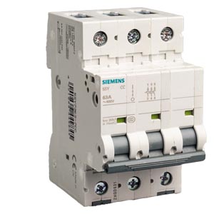 SIEMENS MCB, 5SY4, 3P, 63A, 10kA, D - Gambar 2