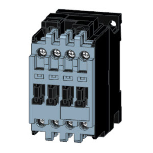 SIEMENS MOTOR STARTER CONTACTOR, 3TS, 3P, 18…25A, 7,5kW, 1NO, 220VAC COIL, SIZE S0