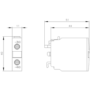 SIEMENS ACC MOTOR STARTER CONTACTOR, 3RT5.3...3RT5...7, 1NO+0NC, S2 TO S12 - Gambar 3