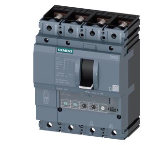 SIEMENS MCCB, 3VA2, 4P, 40...100A, 55kA, ADJUSTABLE TYPE, ETU350 LSI