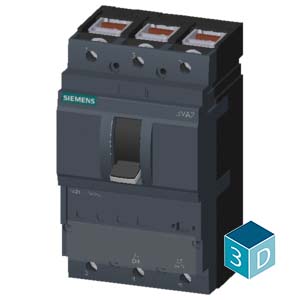 SIEMENS MCCB, 3VA2, 3P, 63...160A, 55kA, ADJUSTABLE TYPE, ETU350-LSI - Gambar 4