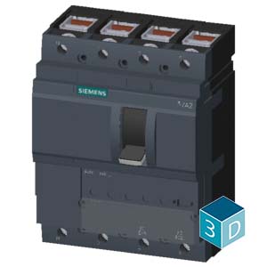 SIEMENS MCCB, 3VA2, 4P, 63...160A, 55kA, ADJUSTABLE TYPE, ETU350-LSI - Gambar 4