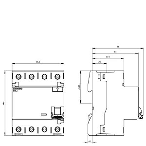 SIEMENS RCCB, 5SV3, 3P+N, 25A, 30mA - Gambar 3
