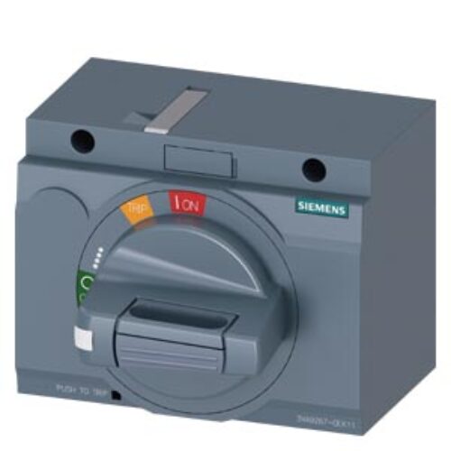 SIEMENS ACC MCCB, 3VA, MANUAL OPERATORS, STANDARD, W/O ILLUMINATION/GRAY FOR 3VA20, 3VA21, 3VA22