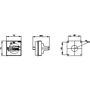 SIEMENS ACC MCCB, 8UD, HANDLE WITH MASKING FRAME STANDARD WITHOUT TOLERANCE COMPENSATION ACCESSORY FOR: 3VA1/2 100/160/250 - Gambar 3