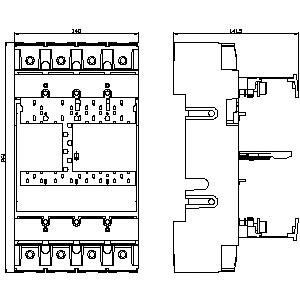 SIEMENS ACC MCCB, 3VA, PLUG-IN UNIT, COMPLETE KIT, 4P, FOR 3VA20, 3VA21, 3VA22 - Gambar 3