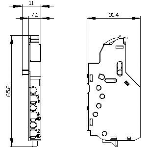 SIEMENS ACC MCCB, 3VA, LEADING CHANGE OVER SWITCH, HQ/COMPACT SZE/1SLOT - 240VAC/250VDC - Gambar 3