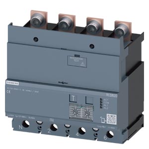 SIEMENS ACC MCCB, 3VA, RESIDUAL CURRENT DEVICE RCD820 ADVANCED RCD TYPE A LOADSIDE MOUNTED RATED RESID. CURRENT 0.03...30A AT 50/60 Hz ADJUSTABLE tv 0...10000 MS 4-POLE In=250 A UE=100-690 V - Gambar 2