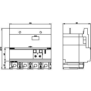 SIEMENS ACC MCCB, 3VA, RESIDUAL CURRENT DEVICE RCD820 ADVANCED RCD TYPE A LOADSIDE MOUNTED RATED RESID. CURRENT 0.03...30A AT 50/60 Hz ADJUSTABLE tv 0...10000 MS 4-POLE In=250 A UE=100-690 V - Gambar 3