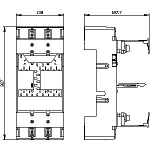 SIEMENS ACC MCCB, 3VA, PLUG-IN UNIT, COMPLETE KIT, 3P, FOR 3VA13, 3VA14, 3VA23, 3VA24 - Gambar 3