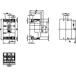SIEMENS MCCB, 3VM, SWITCH DISCONNECTOR 3VA1 IEC 160 3P SD100 IN 100A WITHOUT OVERLOAD PROECTION - Gambar 3