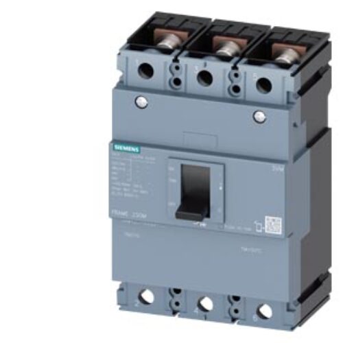 SIEMENS MCCB, 3VM1, 3P, 200A, 36kA, NON ADJUSTABLE TYPE, TM 210