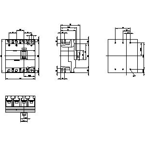 SIEMENS MCCB, 3VM1, 4P, 250A, 36kA, NON ADJUSTABLE TYPE, TM 210 - Gambar 3