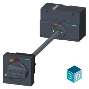 SIEMENS ACC MCCB, 3VA, DOOR MOUNTED ROTOR OPERATORS, STANDARD W/O ILLUMINATION/GRAY FOR 3VA12 - Gambar 4