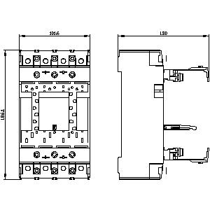 SIEMENS ACC MCCB, 3VM, PLUG-IN UNIT, COMPLETE KIT, 4P, FOR 3VM10/11 - Gambar 3