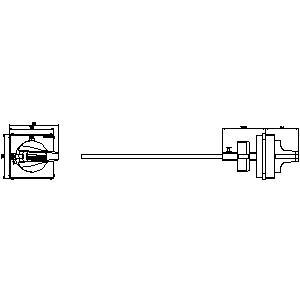 SIEMENS ACC MCCB, DOOR COUPLING ROTARY OPERATING MECHANISM STANDARD WITH TOLERANCE COMPENSATION SIZE 75 x 75, Shaft 8 x 8, 300mm,Test 0-I, COMPLETE WITH HANDLE SIZE 45 mm ACCESSORY FOR 3KD SIZE 1 AND 2, 3KF SIZE 1 - Gambar 3
