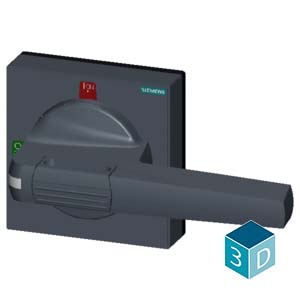 SIEMENS ACC MCCB, 8UD, HANDLE WITH MASKING PLATE STANDARD SIZE 100x 100, FOR SHAFT 10x 10, 0-I, HANDLE SIZE 140mm ACCESSORY FOR 3KD SIZE 4 3KF SIZE 4 - Gambar 4