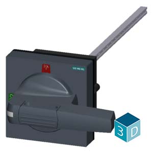 SIEMENS ACC MCCB, DOOR COUPLING ROTARY OPERATING MECHANISM STANDARD WITH TOLERANCE COMPENSATION SIZE 100 x 100mm Shaft 8 x 8, 300mm,Test 0-I, COMPLETE WITH HANDLE SIZE 100 mm ACCESSORY FOR 3KD SIZE 3, 3KF SIZE 2 - Gambar 4